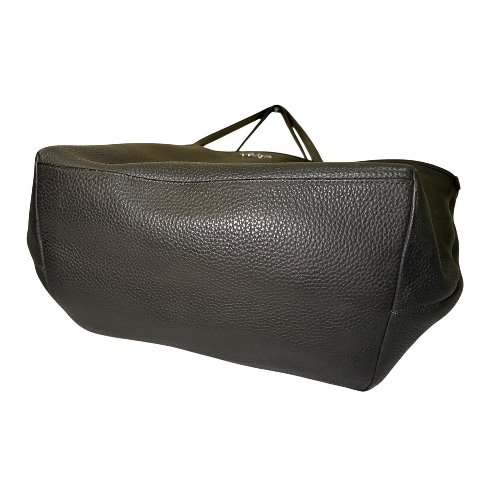 Coach Avenue Soft Tote Pebbled Leather Dark Olive Green/Gray Large Shoulder Bag - Picture 8 of 16